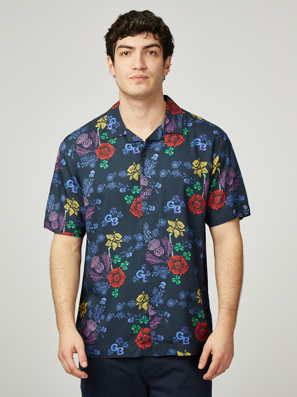 Chemises Ben Sherman Team GB Floral Bleu Marine | ISH-73885062